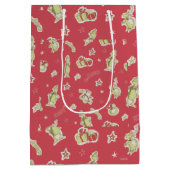 Dr. Seuss | De Grinch | Rood kerstpatroon Medium Cadeauzakje (Achterkant)
