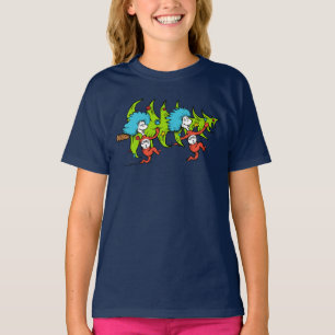Dr. Seuss De Grinch Thans 1 Thing 2 Kerstmis T-shirt