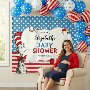 Dr. Seuss De Kat in de Hoed Baby Shower Wandkleed