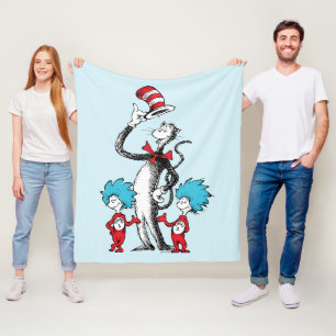 Dr. Seuss De Kat in de Hoed, Ding Een & Ding Twe Fleece Deken