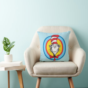 Dr. Seuss De Kat in de Hoed Hoofd Grafisch Kussen
