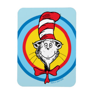 Dr. Seuss De Kat in de Hoed Hoofd Grafisch Magneet