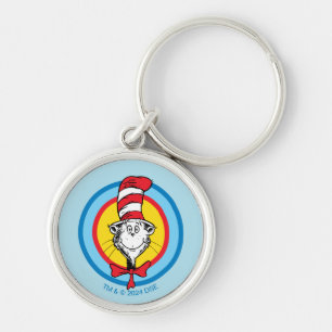 Dr. Seuss De Kat in de Hoed Hoofd Grafisch Sleutelhanger