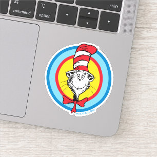 Dr. Seuss De Kat in de Hoed Hoofd Grafisch Sticker