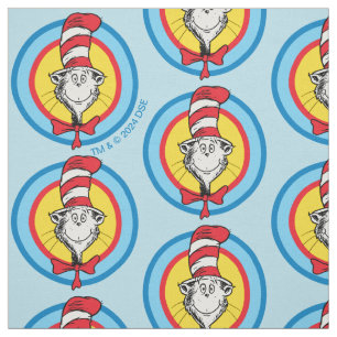 Dr. Seuss De Kat in de Hoed Hoofd Grafisch Stof