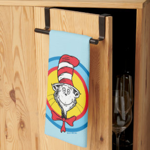 Dr. Seuss   De Kat in de Hoed Hoofd Grafisch Theedoek