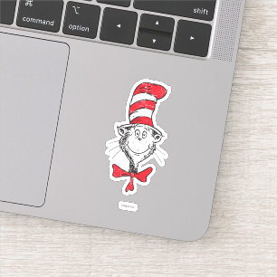 Dr. Seuss De Kat in de Hoed Hoofd - Vintage Sticker