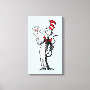 Dr. Seuss De Kat in de Hoed & Krinklebine Canvas Afdruk