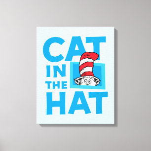 Dr. Seuss De Kat in de Hoed Logo Canvas Afdruk
