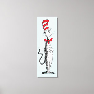 Dr. Seuss De Kat in de Hoed Staat Trots Canvas Afdruk