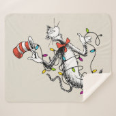 Dr. Seuss| De knuppel| Zenuwkat in de Ha Sherpa Deken (Voorkant (horizontaal))