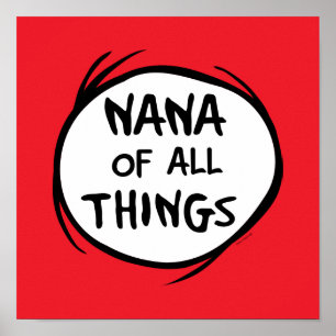 Dr. Seuss Ding 1 Ding 2 - Nana van alles Poster