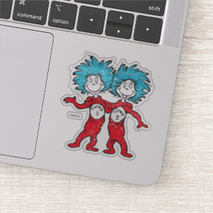 Dr. Seuss Ding 1, Ding 2 Zitten Sticker