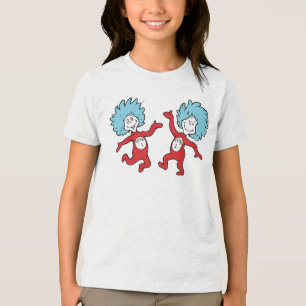 Dr. Seuss Ding 1 en Ding 2 Karakter Tri-Blend Shirt