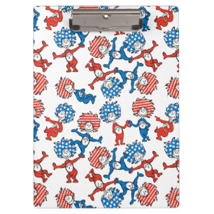 Dr. Seuss Ding Eén Ding Twee Amerikaanse Vlag Pa Klembord