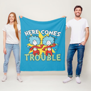 Dr. Seuss   Ding Eén Ding Twee Daar Komt Problemen Fleece Deken