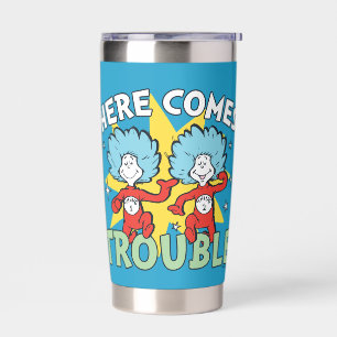 Dr. Seuss Ding Eén Ding Twee Daar Komt Problemen Geïsoleerde Drinkbeker