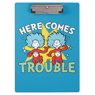 Dr. Seuss Ding Eén Ding Twee Daar Komt Problemen Klembord