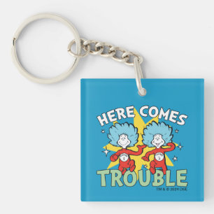 Dr. Seuss Ding Eén Ding Twee Daar Komt Problemen Sleutelhanger