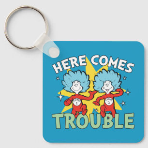 Dr. Seuss Ding Eén Ding Twee Daar Komt Problemen Sleutelhanger