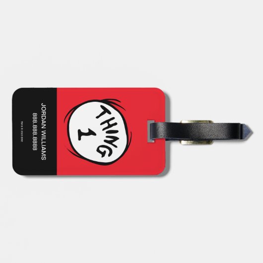 Dr. Seuss | Ding één ding twee - Ding één Bagagelabel (Achterkant horizontaal)