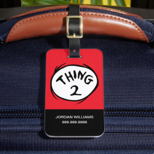 Dr. Seuss Ding Een Ding Twee - Ding Twee Bagagelabel