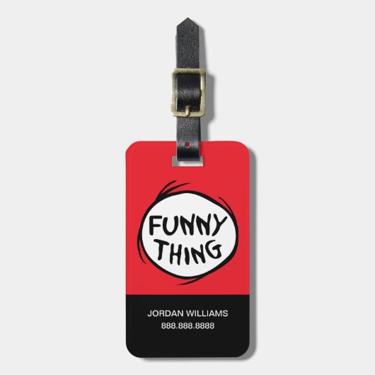 Dr. Seuss | Ding een ding twee - grappig ding Bagagelabel (Voorkant verticaal)