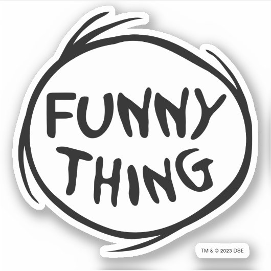 Dr. Seuss | Ding een ding twee - grappig ding Sticker (Voorkant)