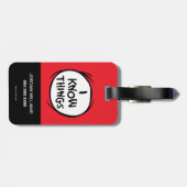 Dr. Seuss | Ding één ding twee - Ik weet dingen Bagagelabel (Achterkant horizontaal)