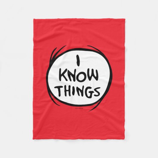 Dr. Seuss | Ding één ding twee - Ik weet dingen Fleece Deken (Voorkant)