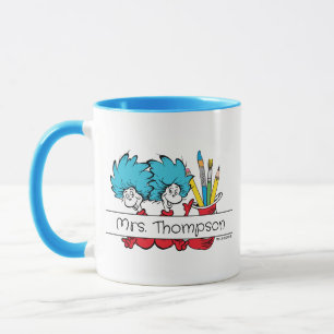 Dr. Seuss   Ding Een Ding Twee Leraar Naam Mok
