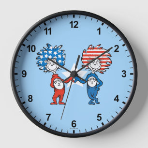 Dr. Seuss Ding Eén Ding Twee Patriottische Grafi