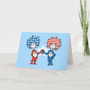 Dr. Seuss Ding Eén Ding Twee Patriottische Grafi Kaart