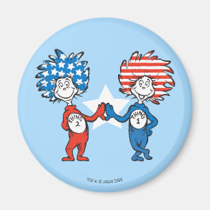 Dr. Seuss Ding Eén Ding Twee Patriottische Grafi Magneet