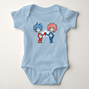 Dr. Seuss Ding één Ding twee Patriottische Grafi Romper