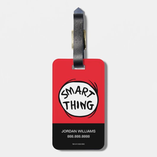 Dr. Seuss | Ding één Ding Twee - Slim Ding Bagagelabel (Achterkant verticaal)