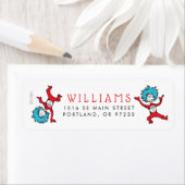 Dr Seuss ding één ding twee | Tweeling Baby shower Etiket (Insitu)