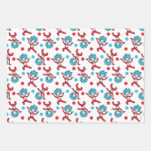 Dr Seuss ding één ding twee | Tweeling Baby shower Inpakpapier Vel (Voorkant 3)