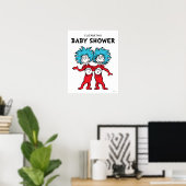 Dr Seuss ding één ding twee | Tweeling Baby shower Poster (Thuiskantoor)