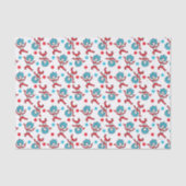 Dr Seuss ding één ding twee | Tweeling Baby shower Tissuepapier (Voorkant)