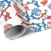 Dr. Seuss | Ding één ding twee US vlag patroon Cadeaupapier (Rol Hoek)