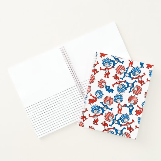 Dr. Seuss | Ding één ding twee US vlag patroon Notitieboek (Binnen)