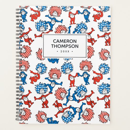 Dr. Seuss | Ding één ding twee US vlag patroon Planner (Voorkant)