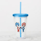 Dr. Seuss | Ding One Thing Two Patriotic Graphic Acryl Drinkbeker (Voorkant)