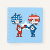 Dr. Seuss | Ding One Thing Two Patriotic Graphic Notitieboek (Voorkant)