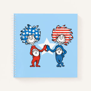 Dr. Seuss   Ding One Thing Two Patriotic Graphic Notitieboek