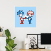 Dr. Seuss | Ding One Thing Two Patriotic Graphic Poster (Thuiskantoor)
