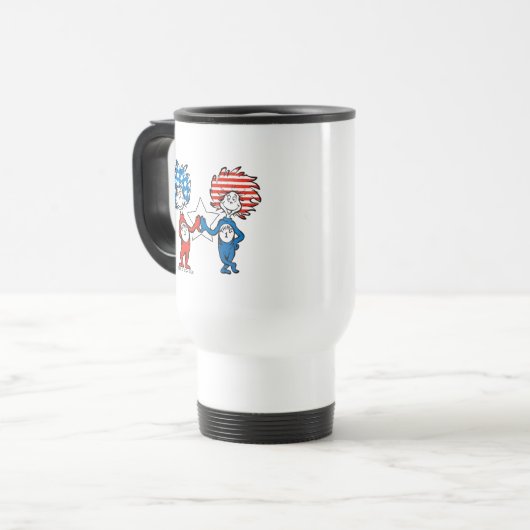 Dr. Seuss | Ding One Thing Two Patriotic Graphic Reisbeker (Voorkant links)