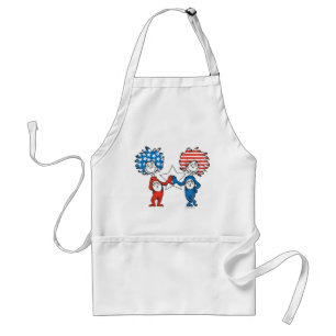 Dr. Seuss   Ding One Thing Two Patriotic Graphic Standaard Schort