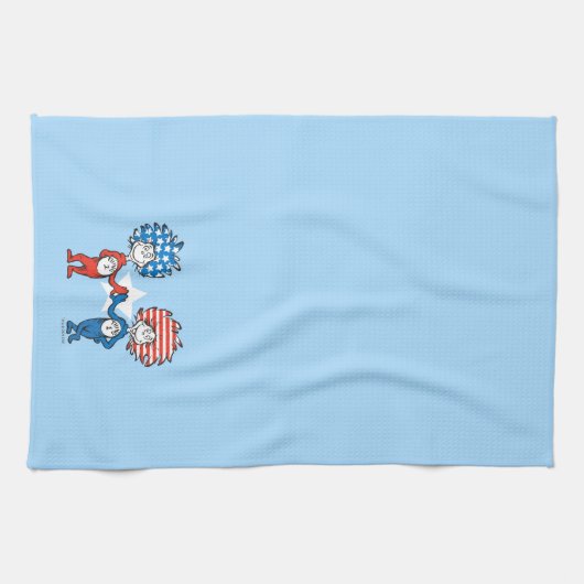 Dr. Seuss | Ding One Thing Two Patriotic Graphic Theedoek (Horizontaal)